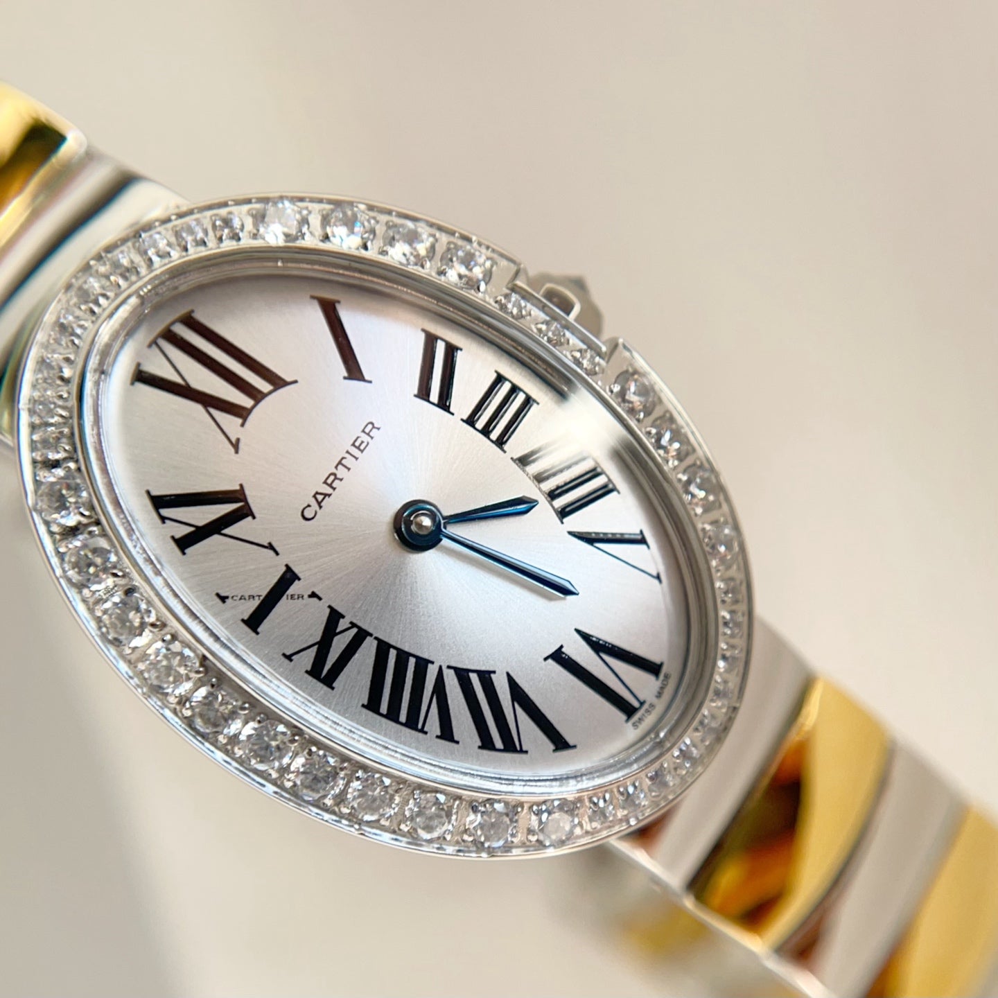 Baignoire 23mm Two-Tone Yellow Gold Diamond Bezel