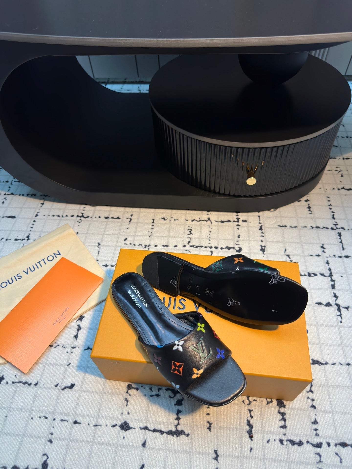 LV Mule plate 6AM LV x TM Black with Monogram Multicolore Leather 218904
