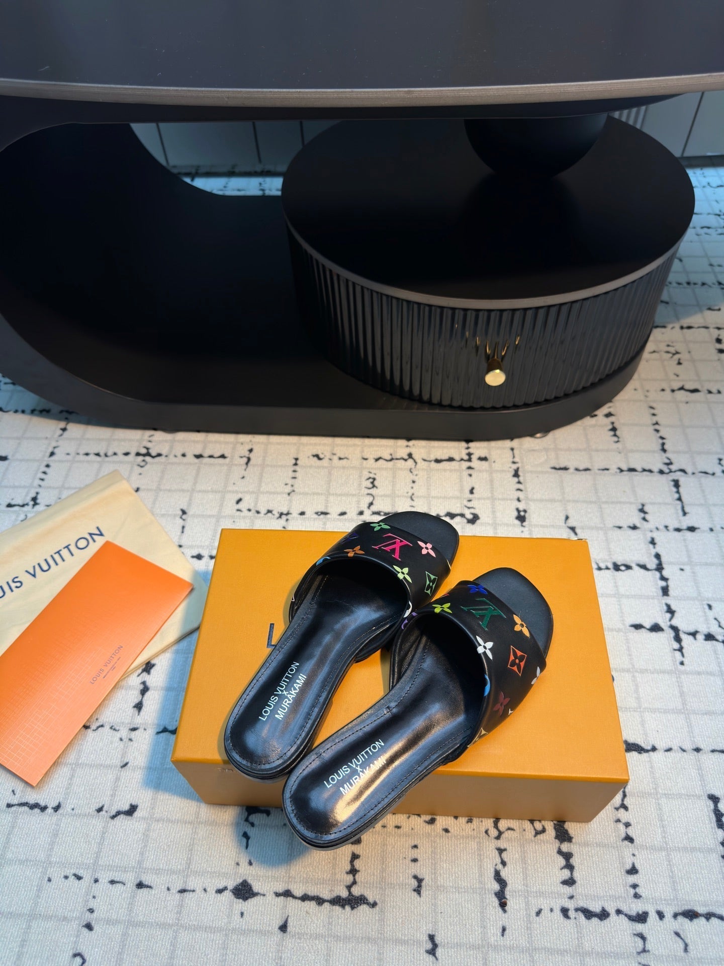LV Mule plate 6AM LV x TM Black with Monogram Multicolore Leather 218904