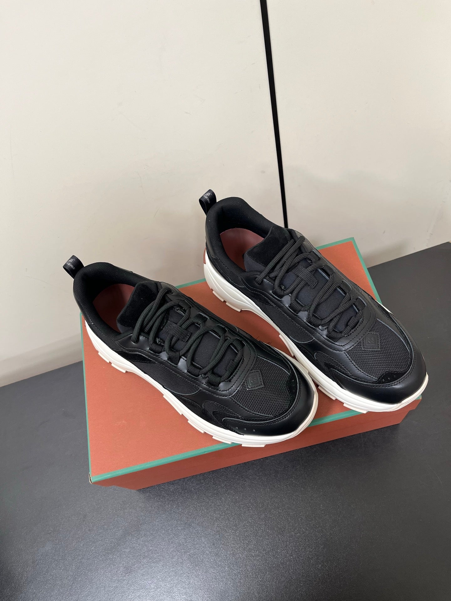 LP Cairn Walk Sneaker Black Calfskin and Fabric 210926