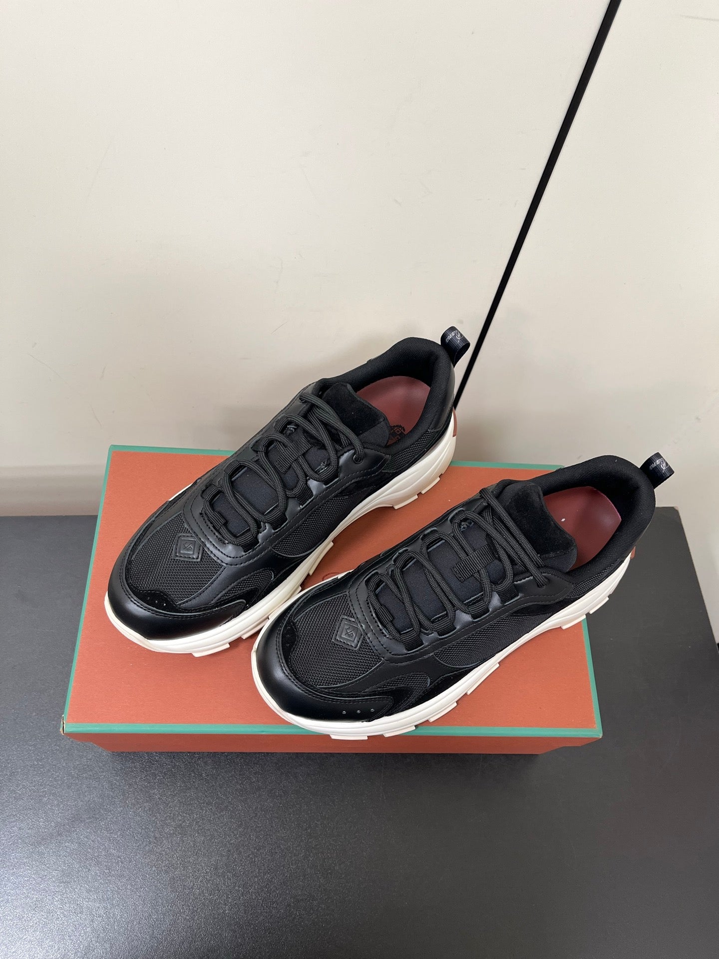 LP Cairn Walk Sneaker Black Calfskin and Fabric 210926