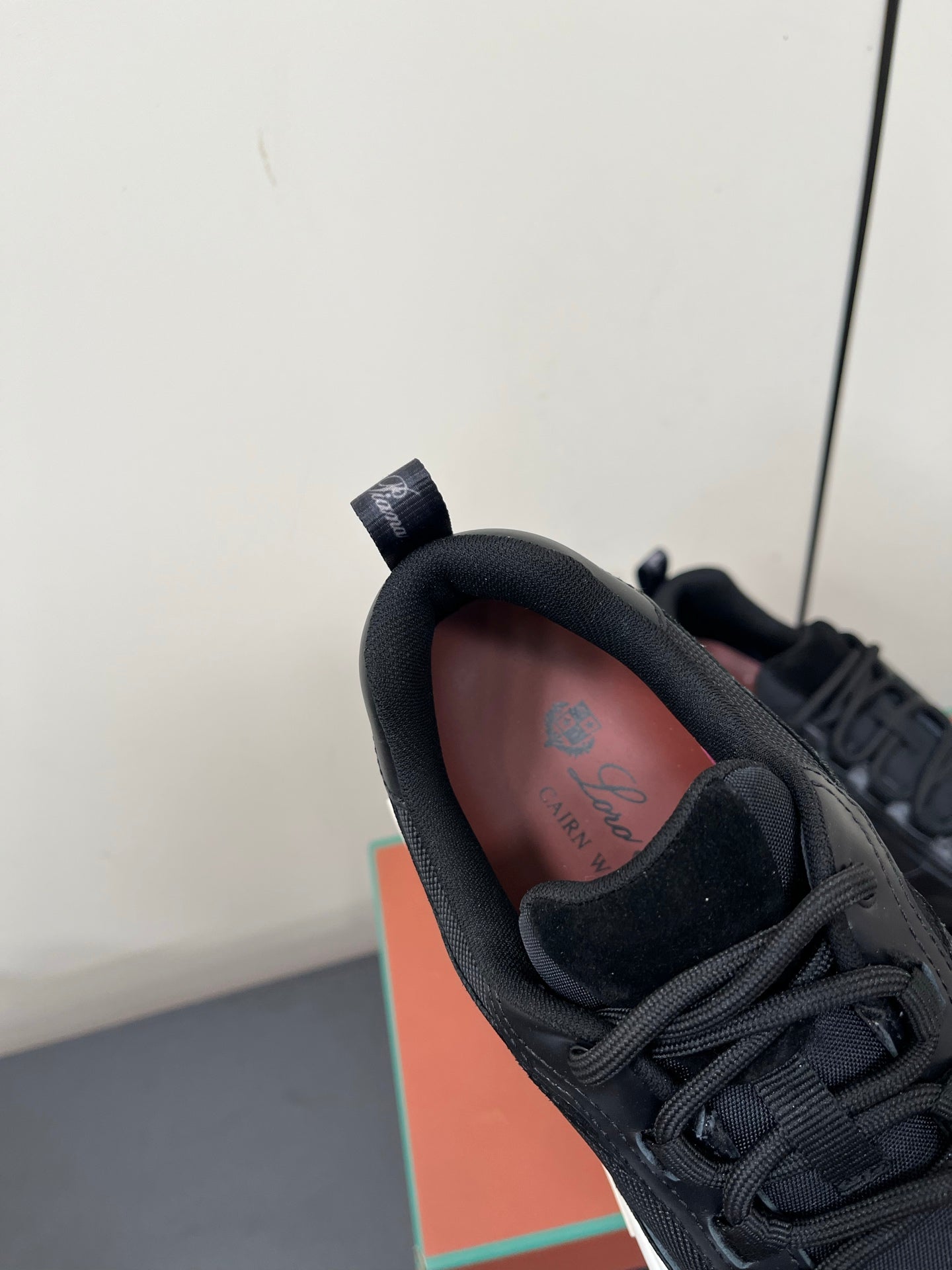 LP Cairn Walk Sneaker Black Calfskin and Fabric 210926