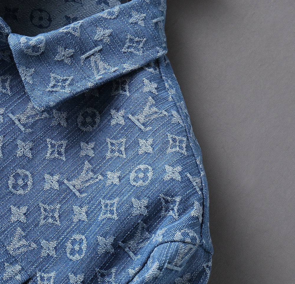 LV DENIM SHIRT JACKET BLUE MONOGRAM 238991