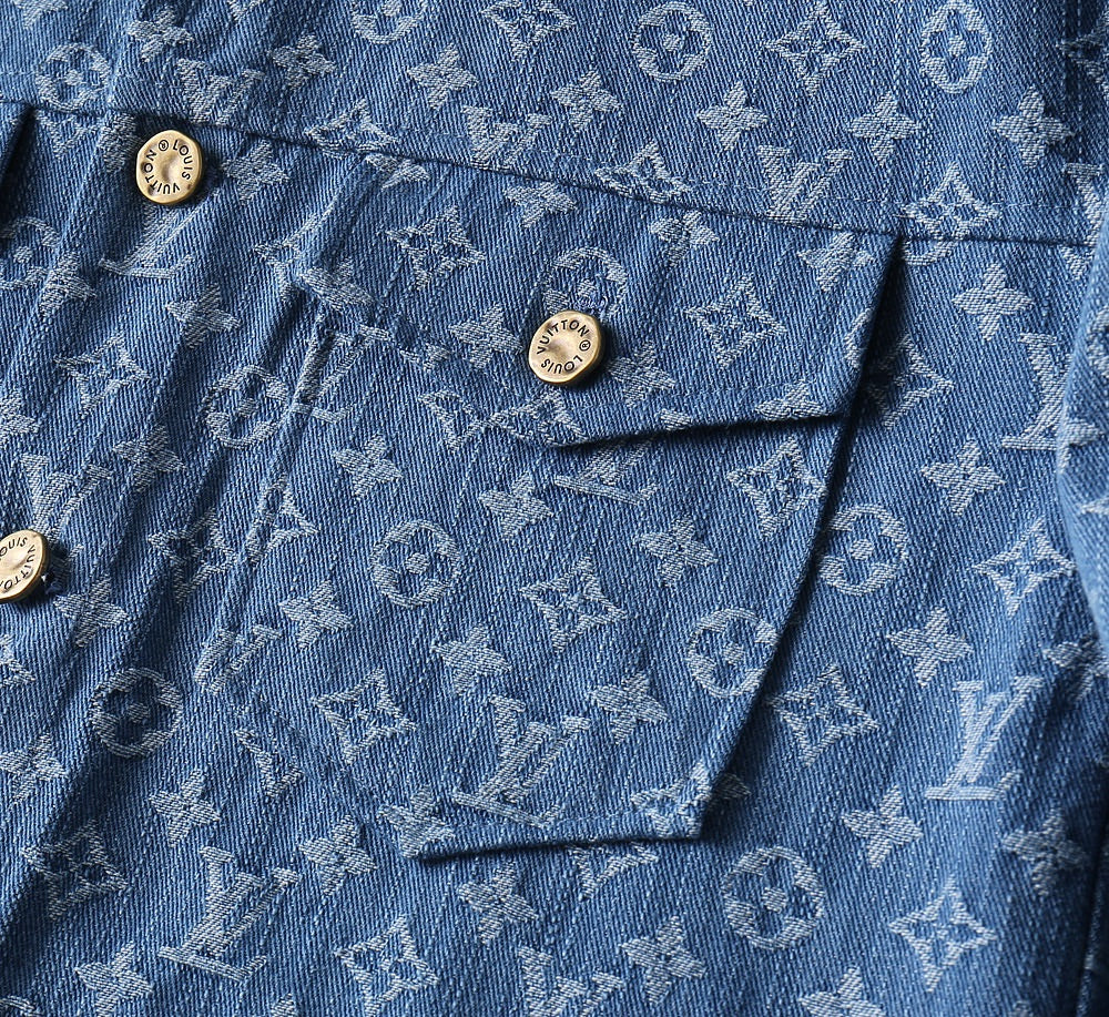 LV DENIM SHIRT JACKET BLUE MONOGRAM 238991