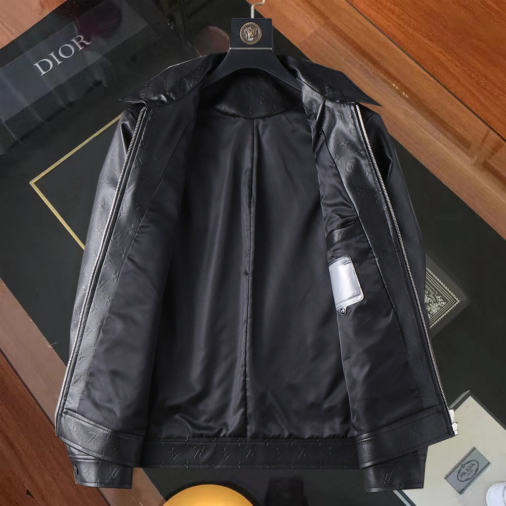 LV SHIRT JACKET IN BLACK MONOGRAM EMBOSSED CALFSKIN 238993