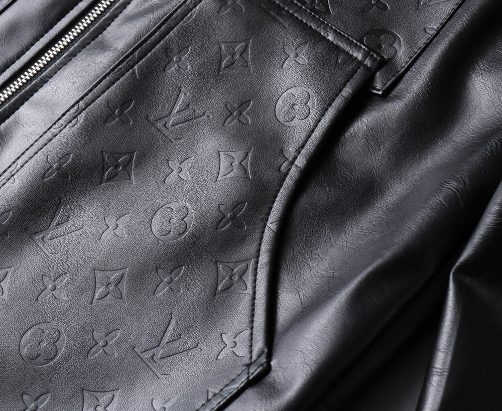 LV BLACK LAMBSKIN SHIRT JACKET 238998