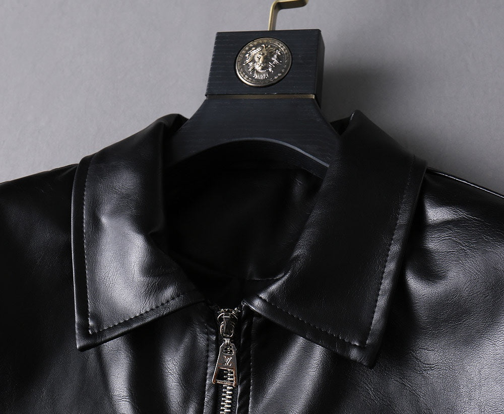 LV BLACK LAMBSKIN SHIRT JACKET 238998