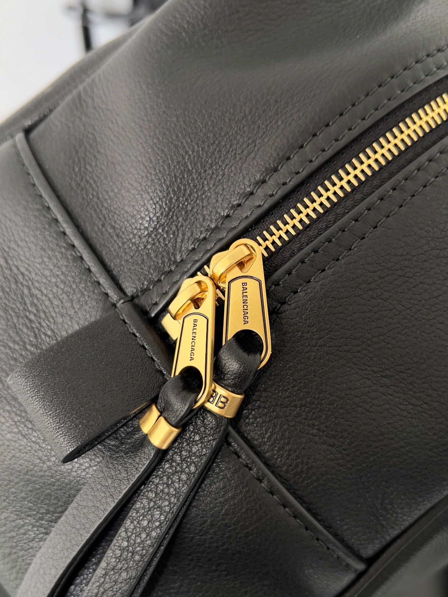 Balenciaga Carrie bowling ball bag black lambskin