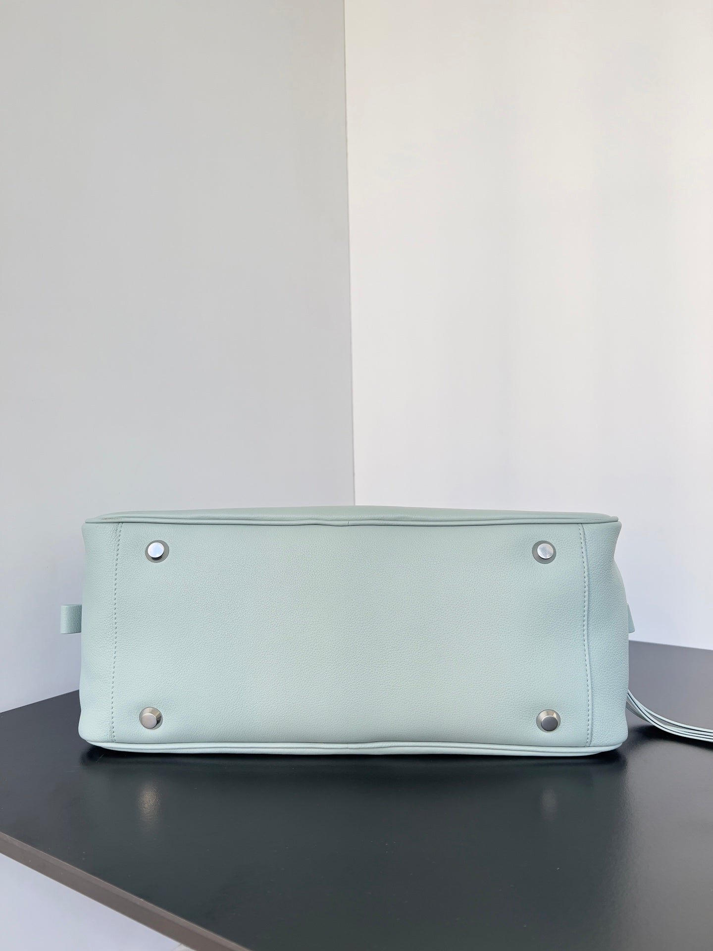 Balenciaga Carrie bowling ball bag pastel mint green lambskin