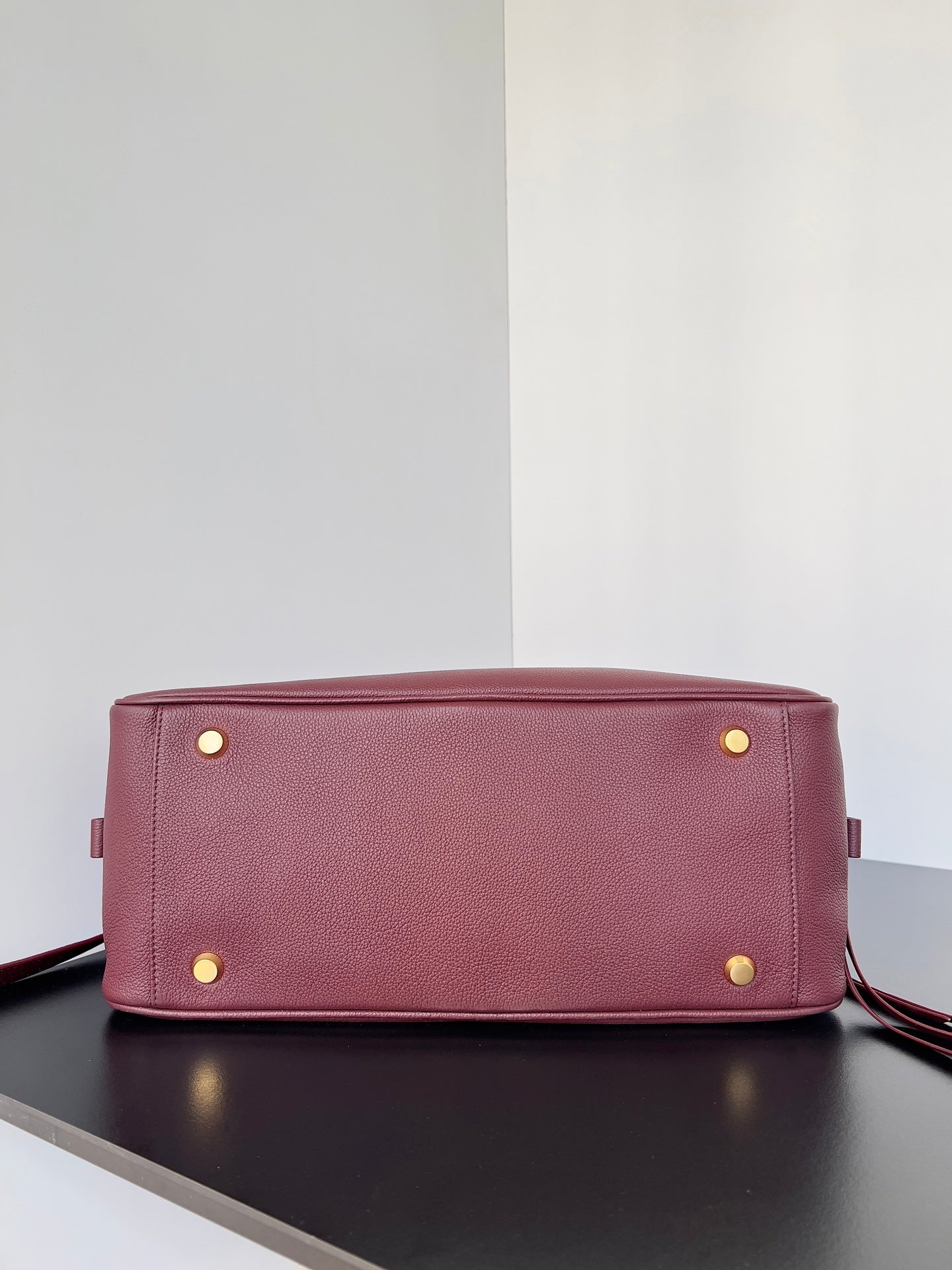 Balenciaga Carrie bowling ball bag wine red lambskin