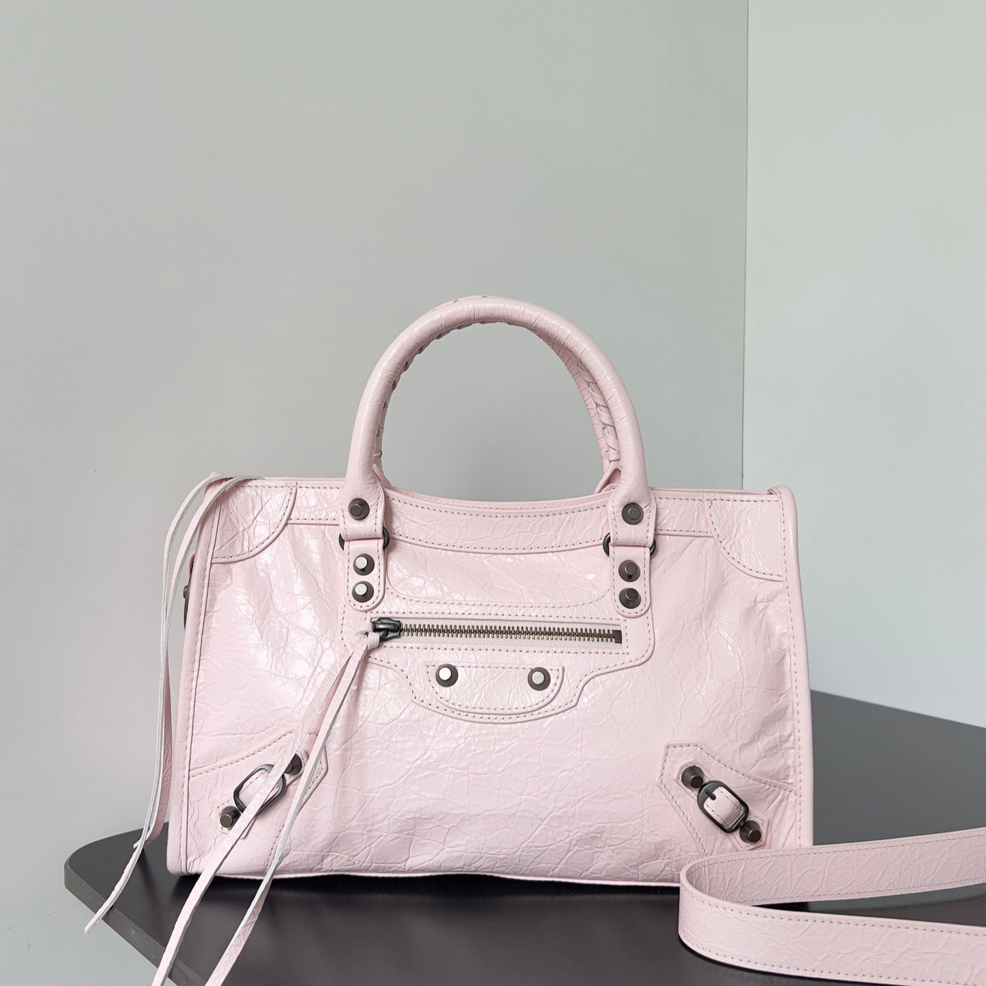 Balenciaga Le City classics bag light pink leather