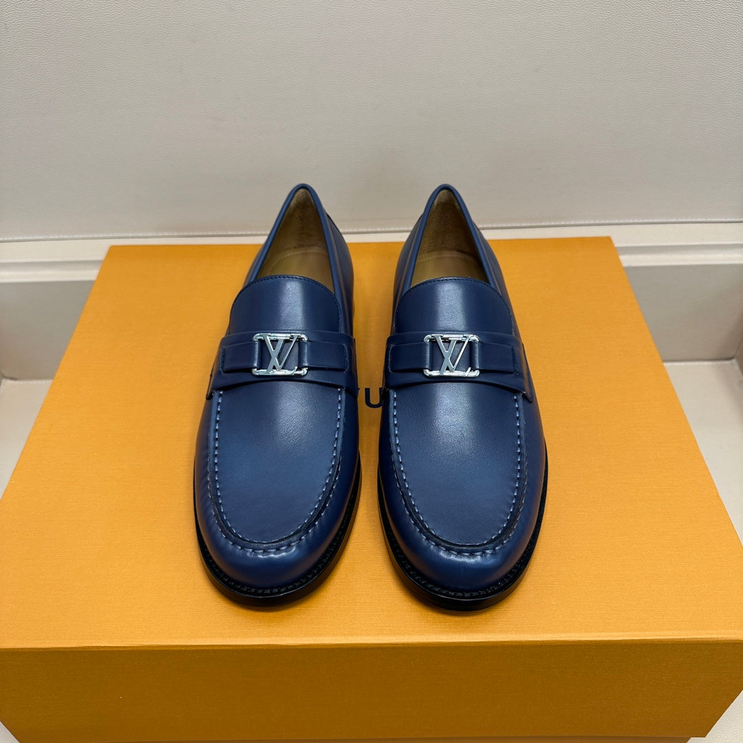 LV MAJOR LOAFER IN SAPPHIRE BLUE PLAIN CALFSKIN
