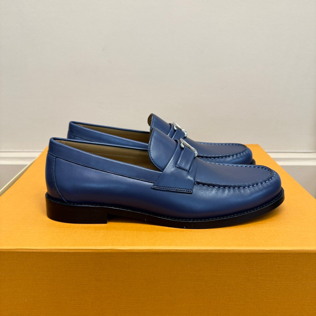 LV MAJOR LOAFER IN SAPPHIRE BLUE PLAIN CALFSKIN