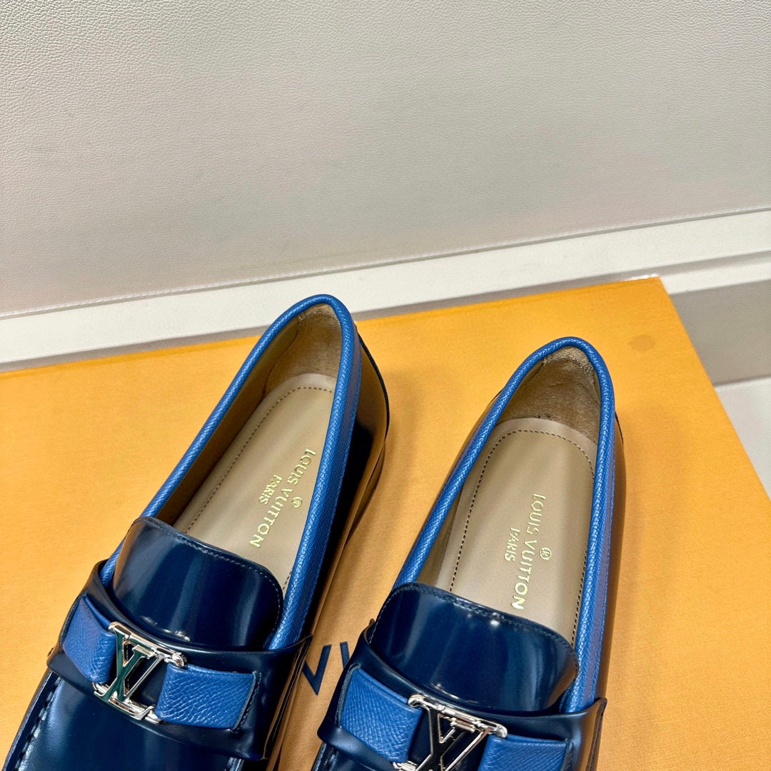 LV MAJOR LOAFER IN GLOSSY NAVY BLUE CALFSKIN