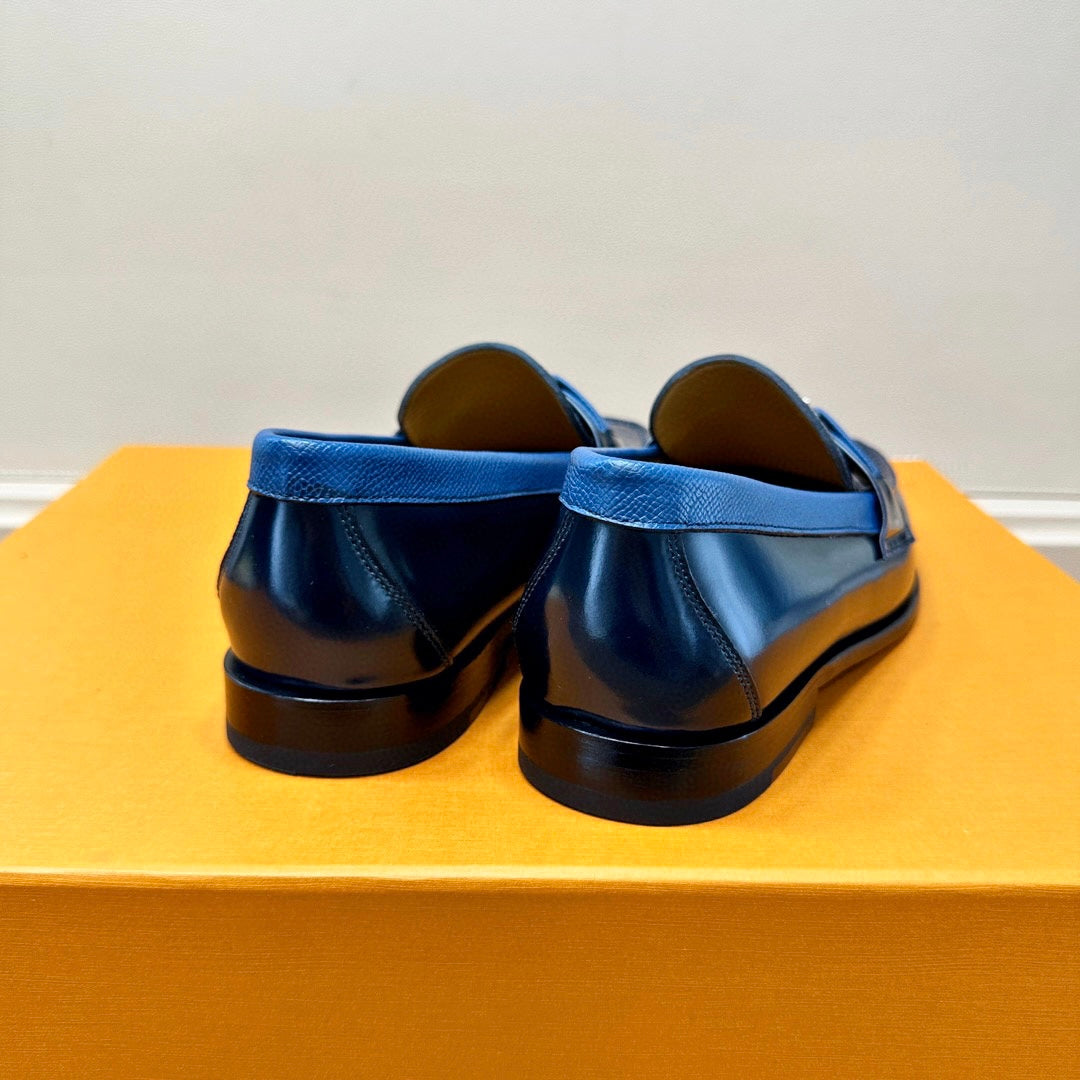 LV MAJOR LOAFER IN GLOSSY NAVY BLUE CALFSKIN