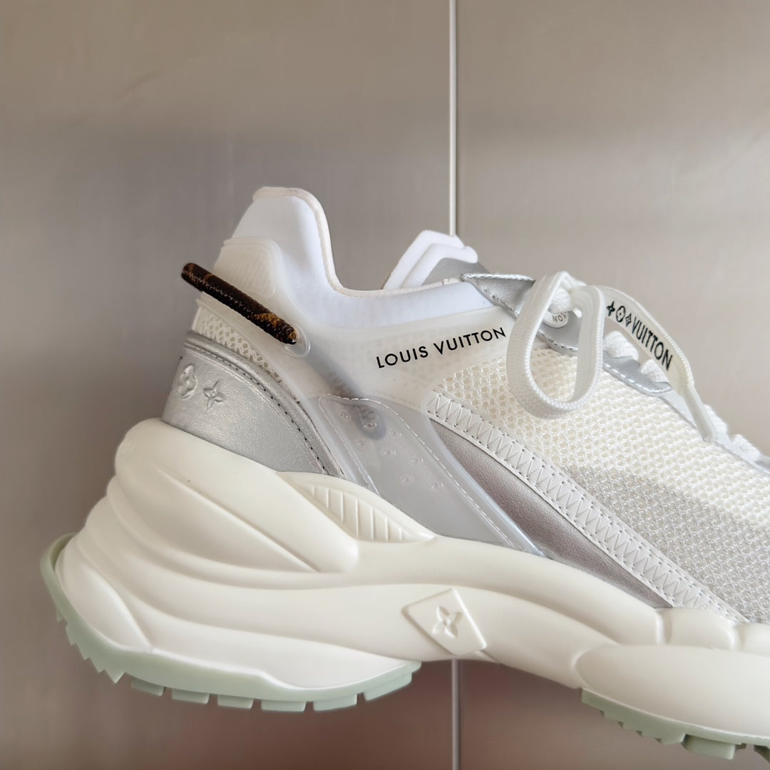 LV Run 55 Sneaker 55mm Grey Mix White Jacquard Fabric