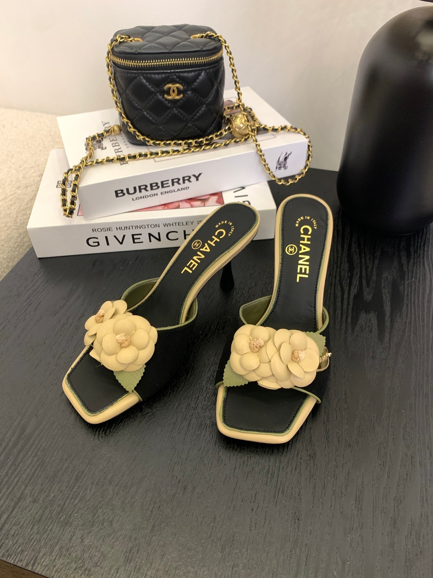 CC 25 Mules Green Black Lambskin 288773