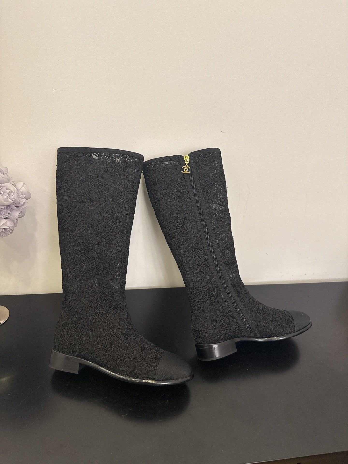 CC 25 Long Boot Black Mesh 354927