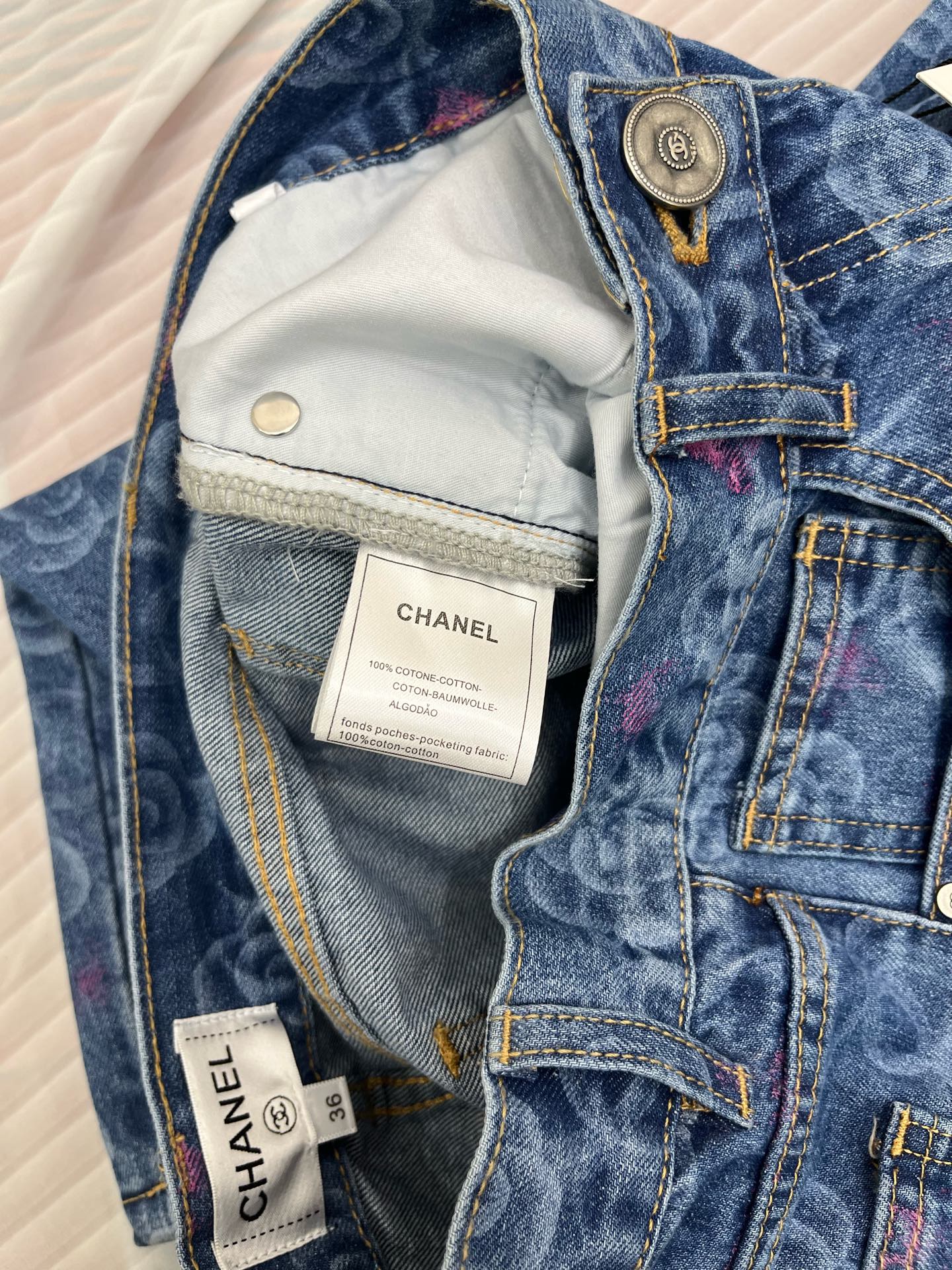 CC 25 Jean Flower Blue Denim