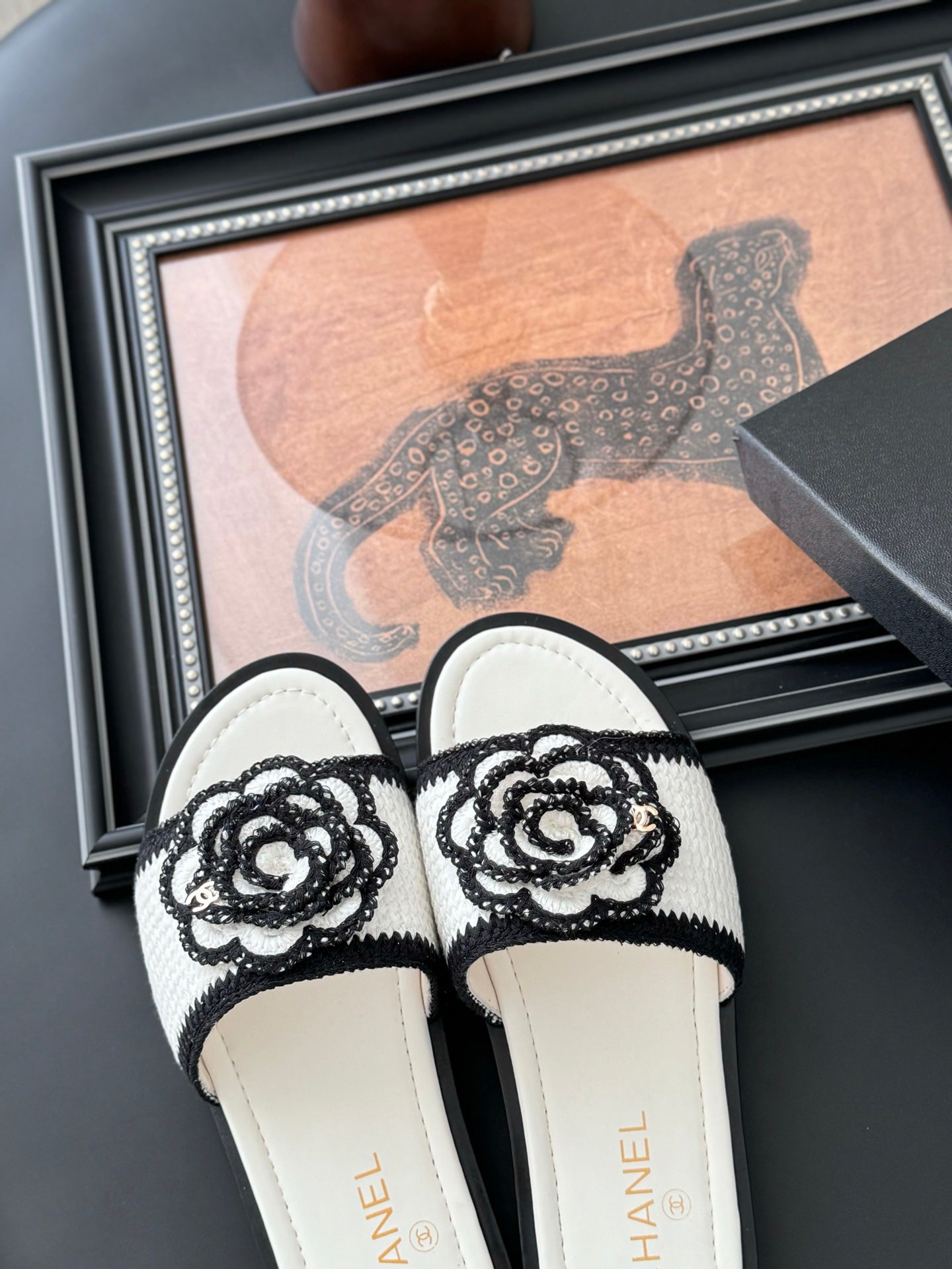 CC 25 Flower Slippers White Knitted 305303