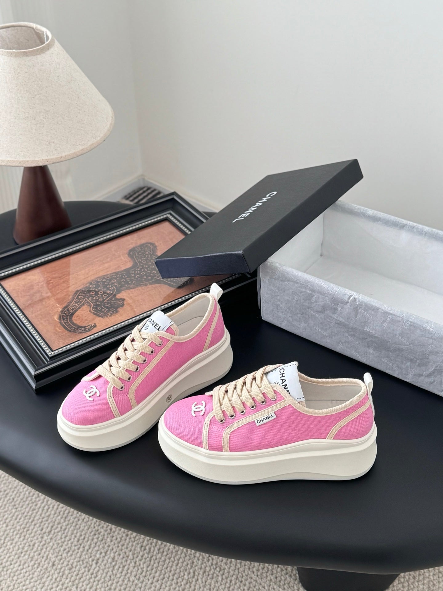 CC 25 Logo Printed Sneaker Pink Fabric Original 305312