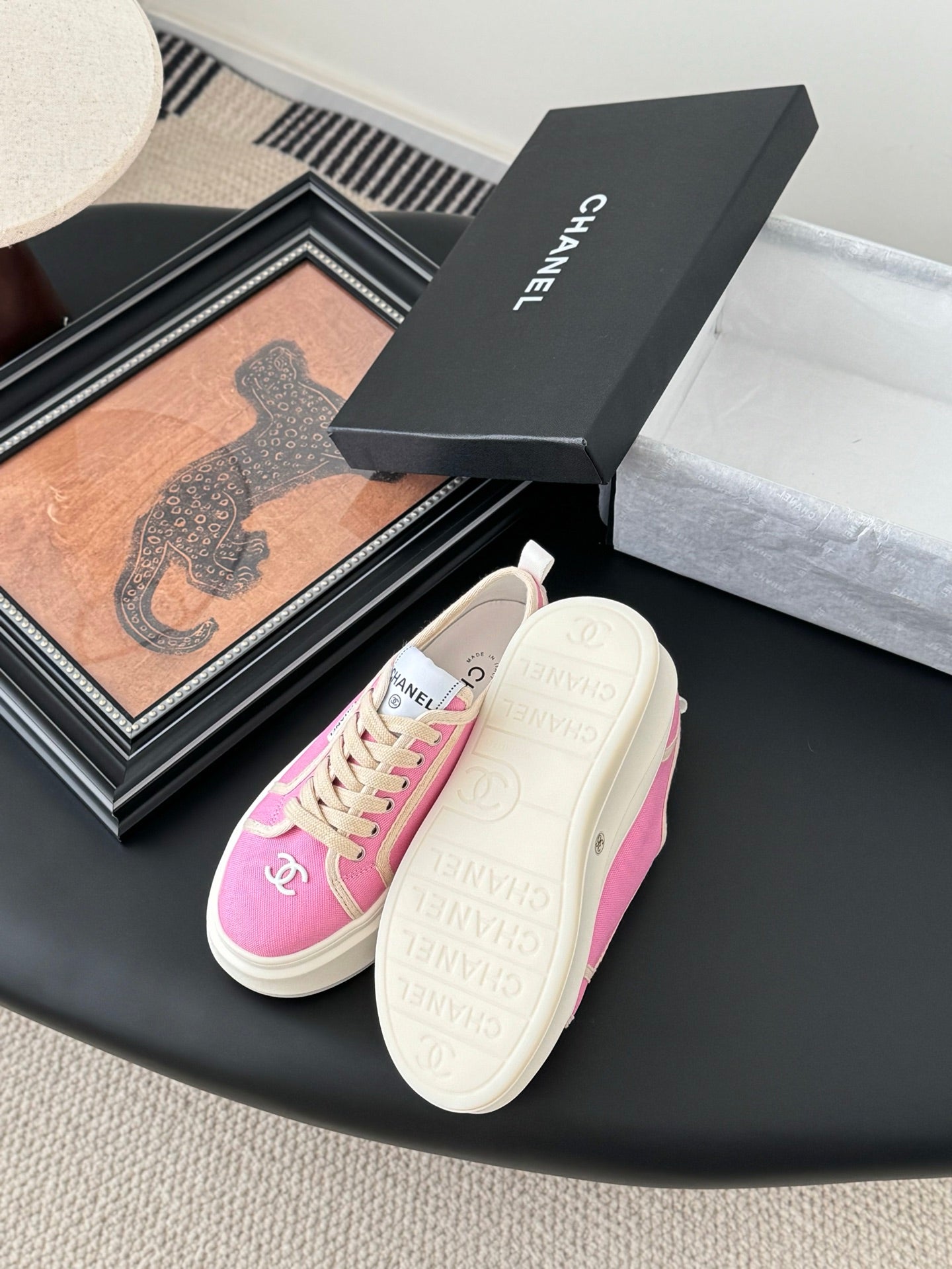 CC 25 Logo Printed Sneaker Pink Fabric Original 305312