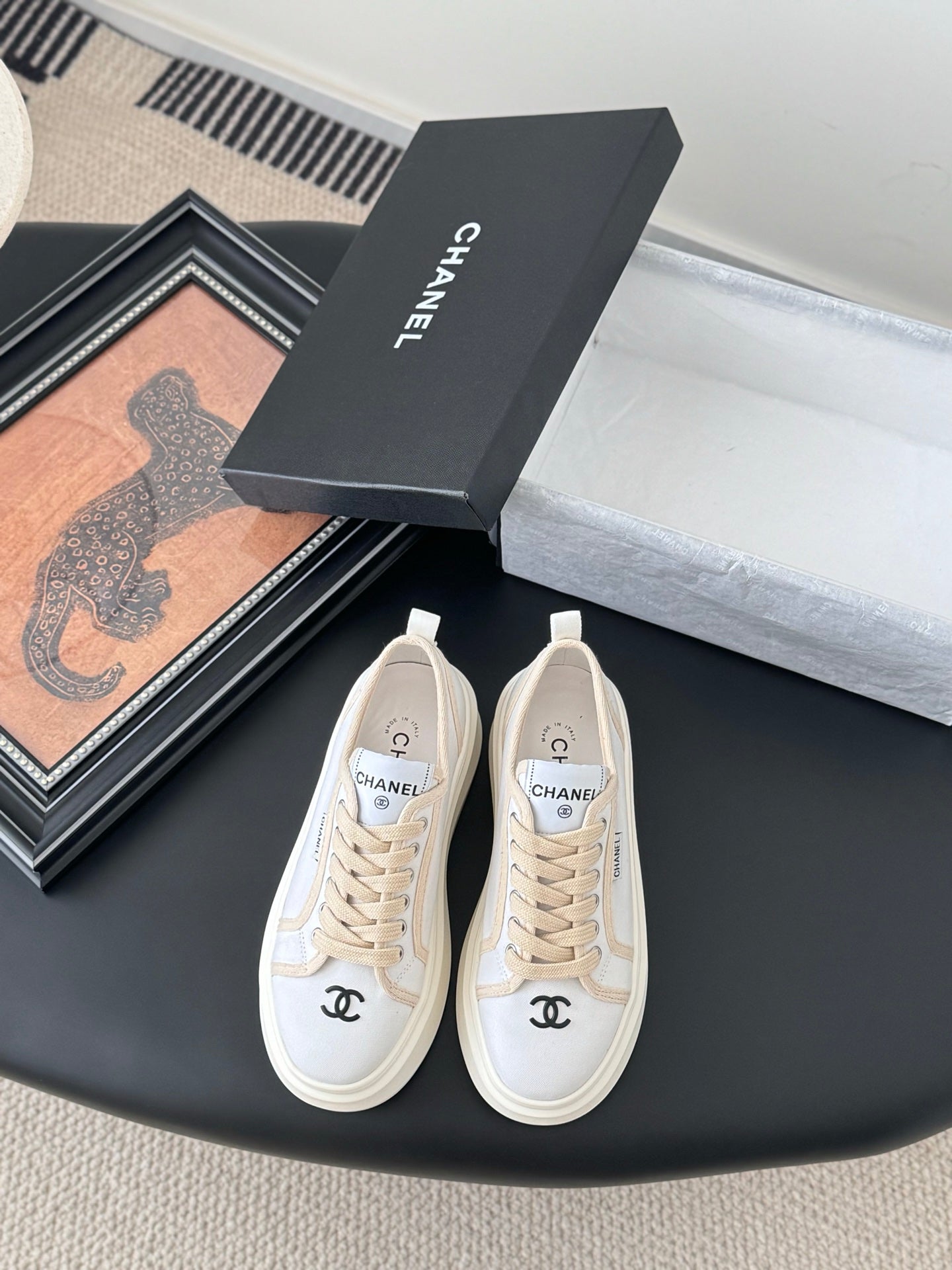 CC 25 Logo Printed Sneaker White Fabric Original 305314