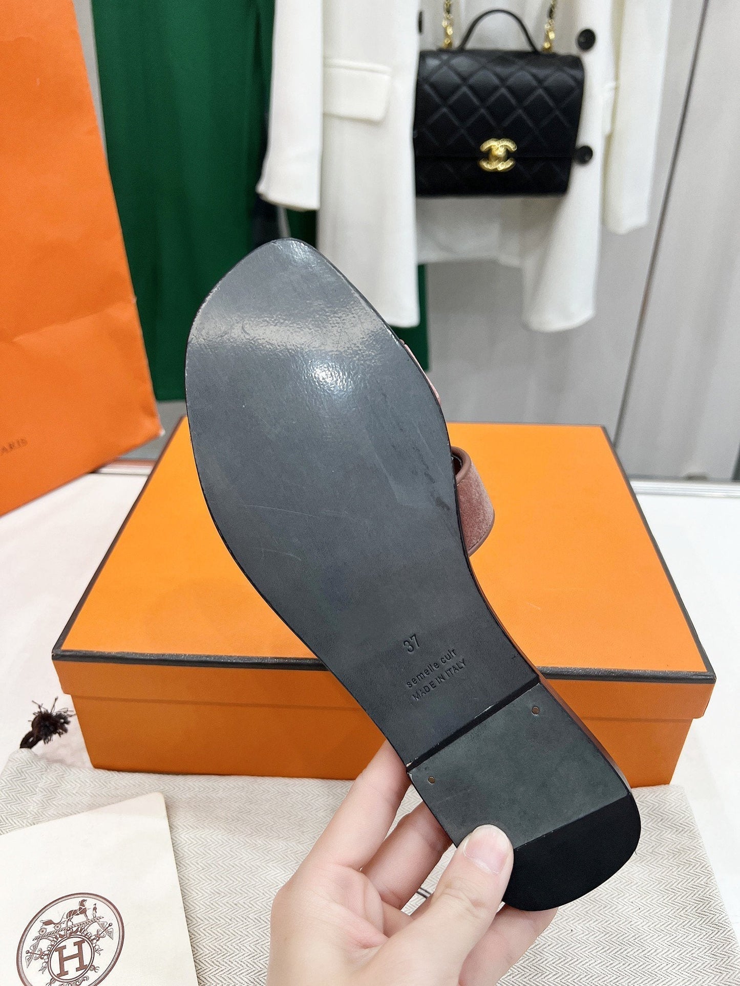 0ran sandal sienna velvet goatskin
