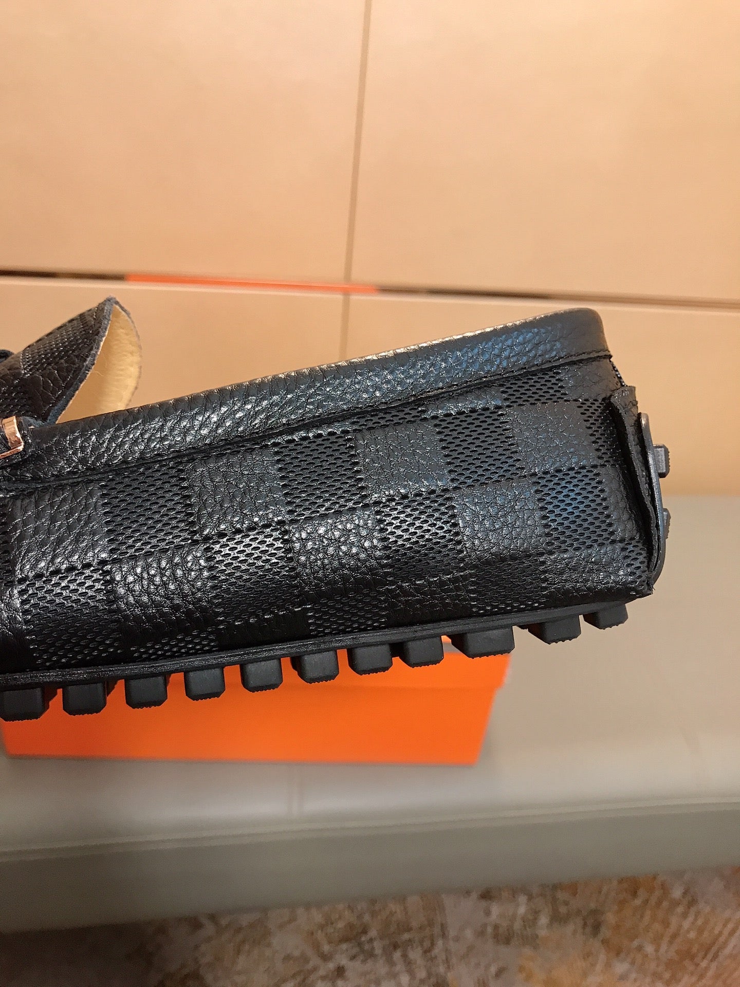 LV LOAFERS BLACK DAMIER CALFSKIN WITH TASSEL