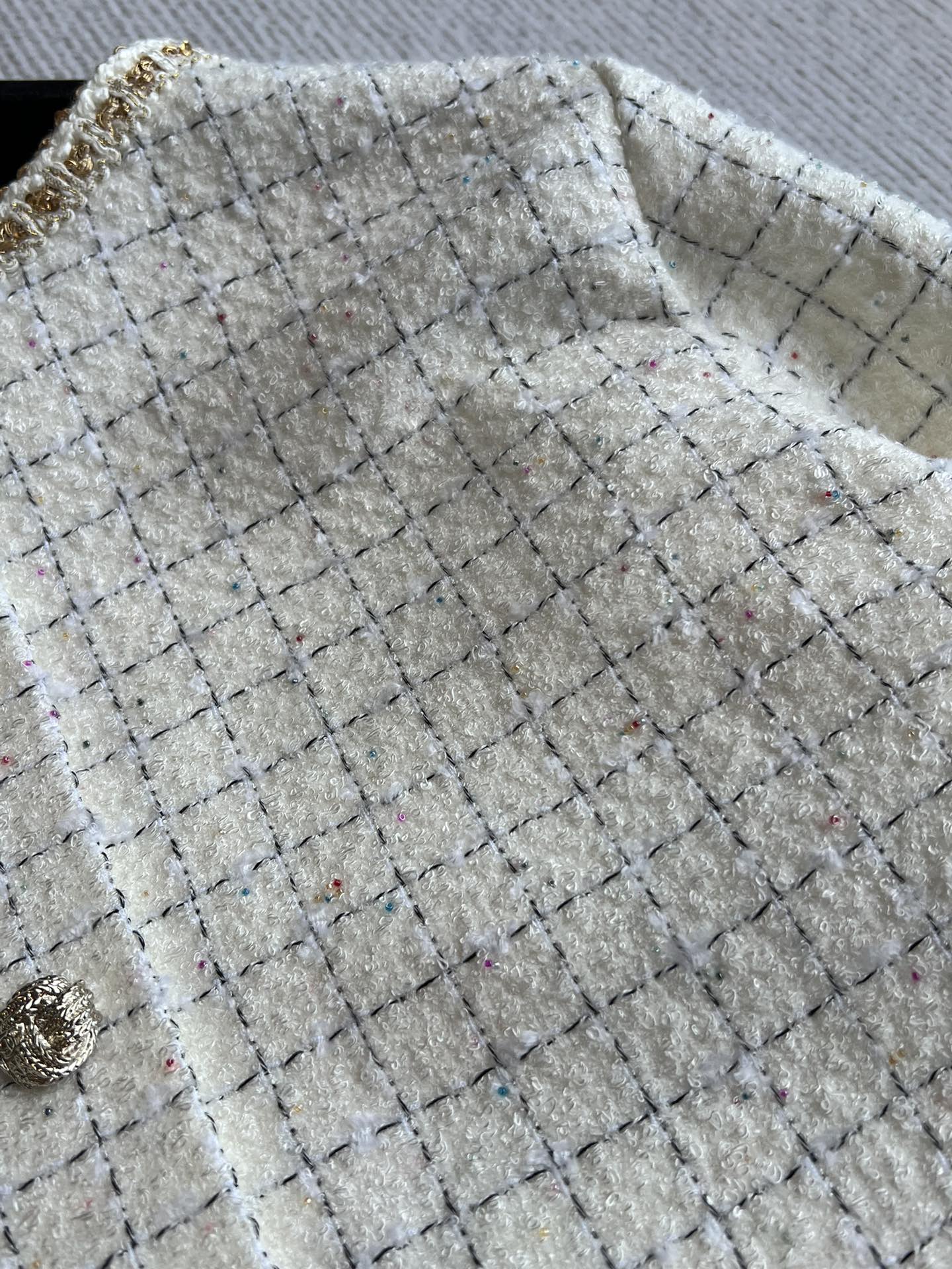 CC 25 Two-way Jacket White Wool Silk