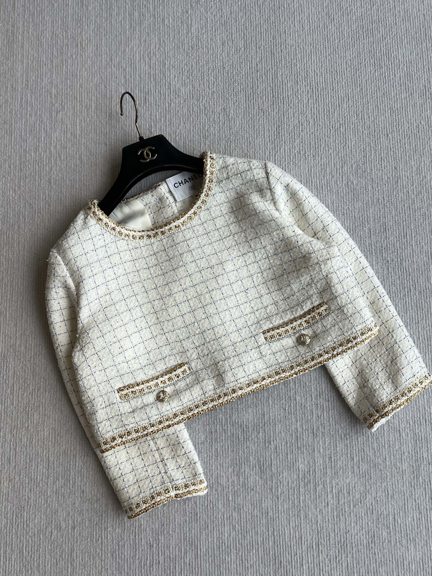 CC 25 Two-way Jacket White Wool Silk