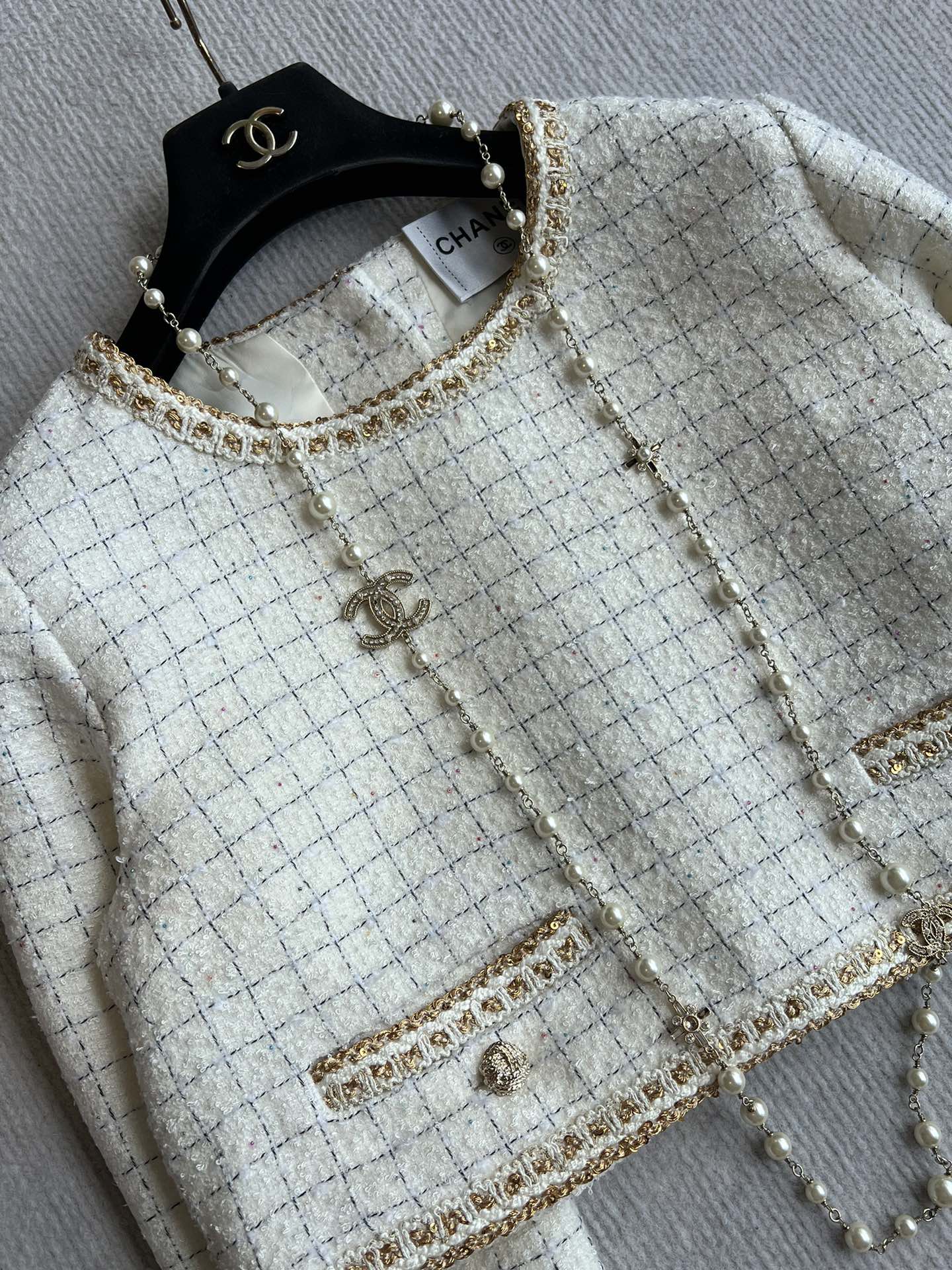 CC 25 Two-way Jacket White Wool Silk
