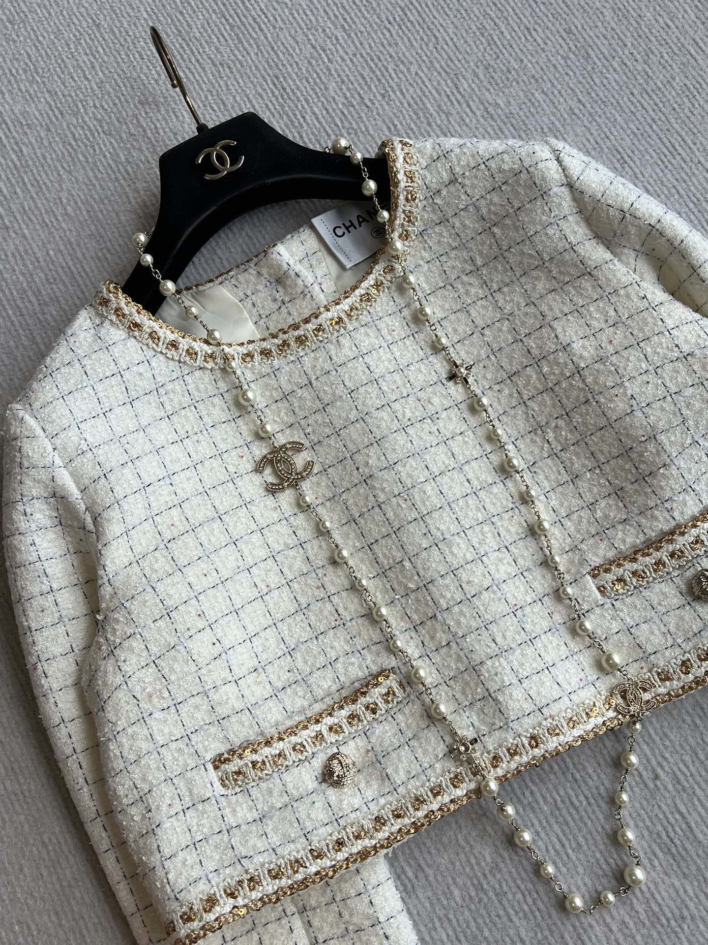 CC 25 Two-way Jacket White Wool Silk
