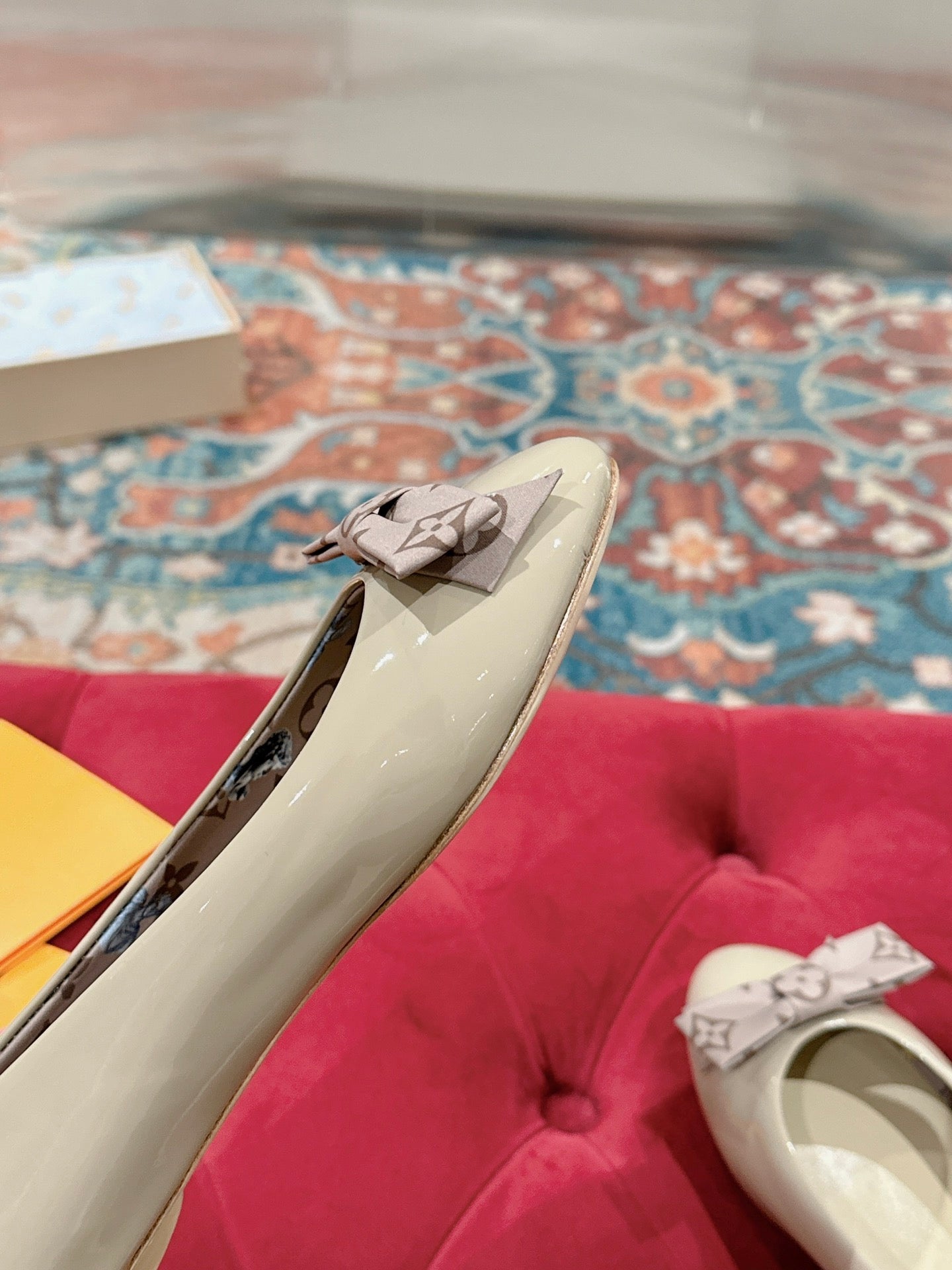 LV Popi Flat Ballerina Beige Cowhide