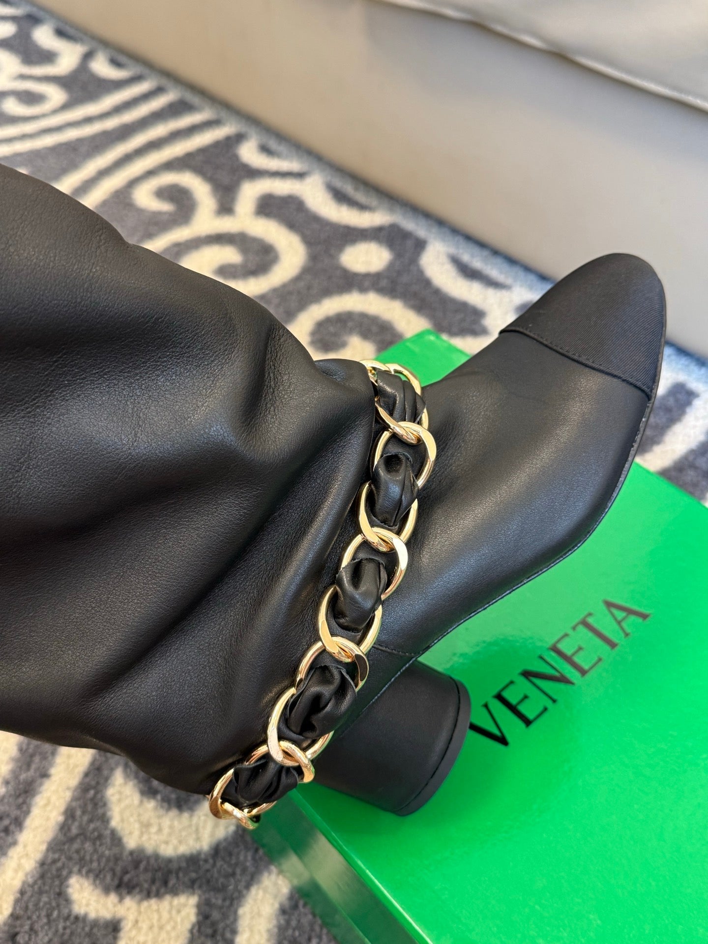 CC 25 High Boot Black Calfskin 409134