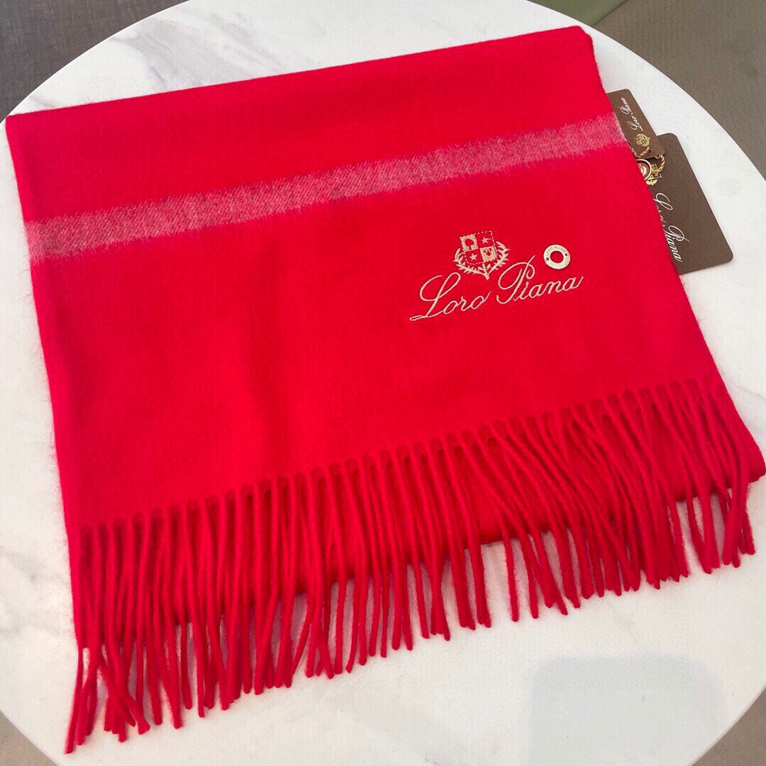 LP Twelve Scarf 180 CM In Bright Red Cashmere 211829