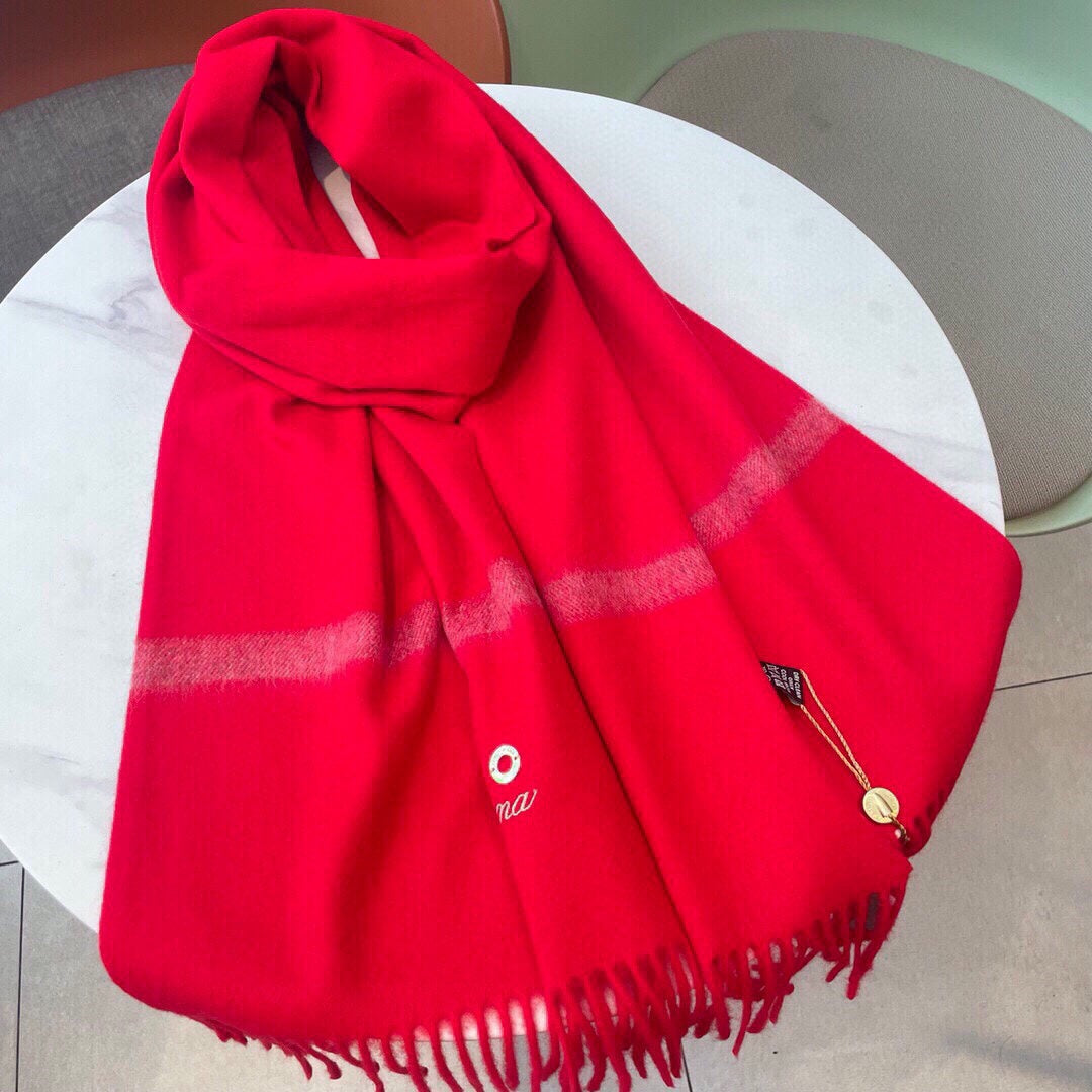 LP Twelve Scarf 180 CM In Bright Red Cashmere 211829