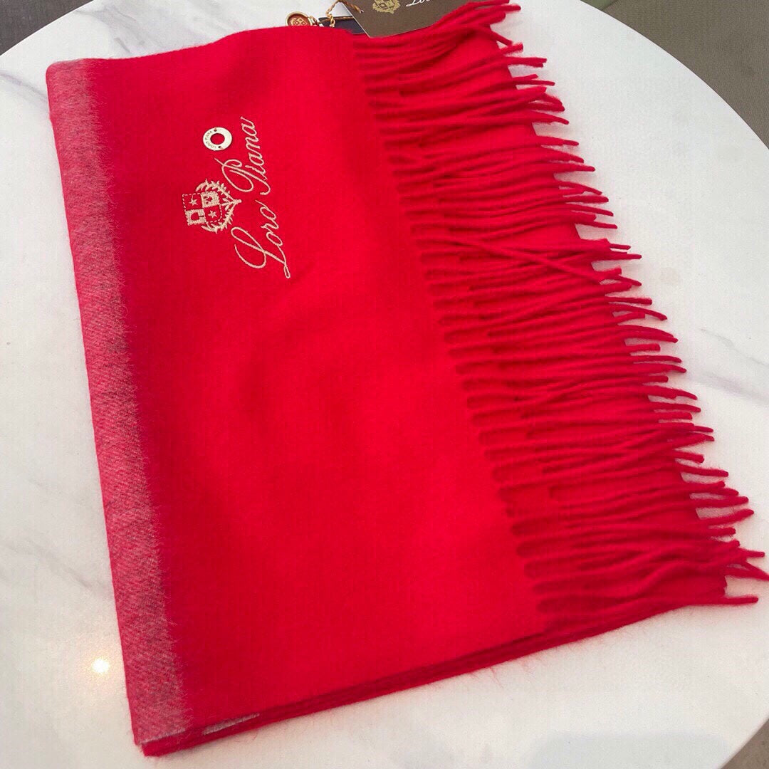LP Twelve Scarf 180 CM In Bright Red Cashmere 211829