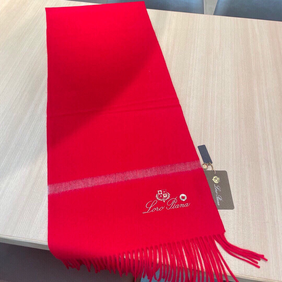 LP Twelve Scarf 180 CM In Bright Red Cashmere 211829