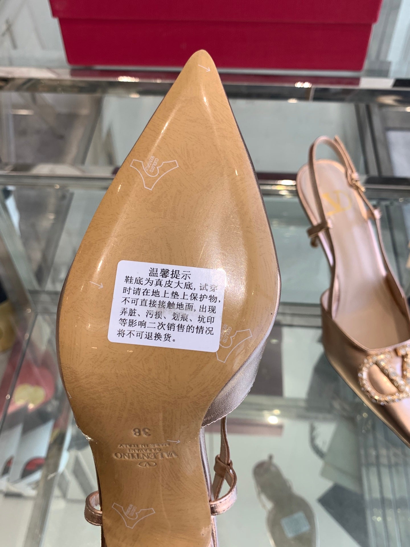 VT 25 High Heels Slingbacks Metallic Cowhide 292341
