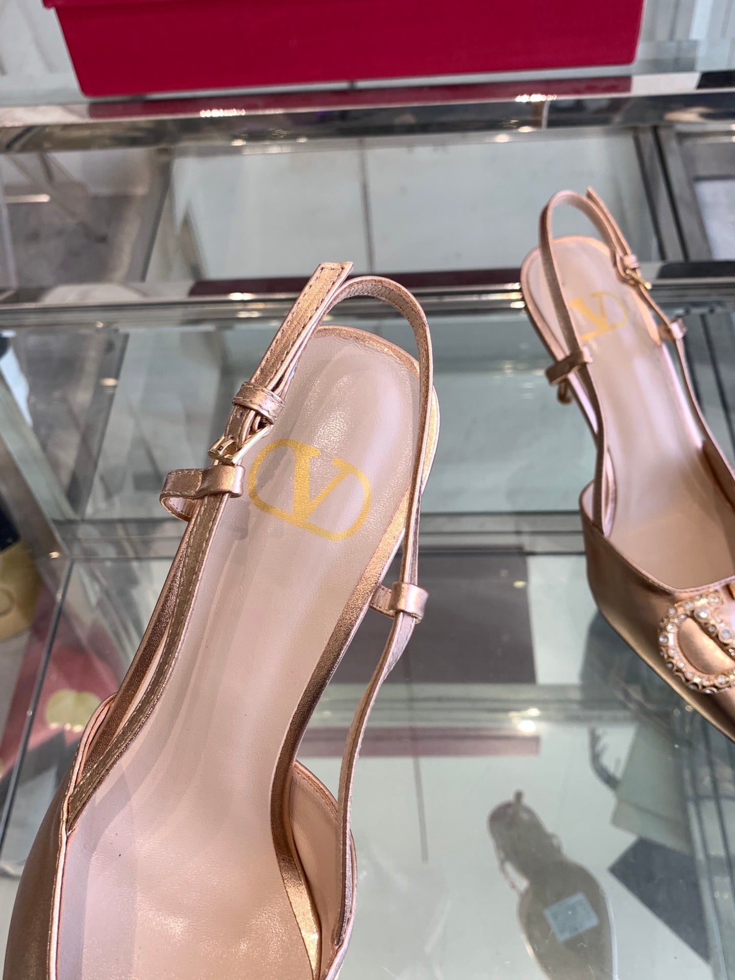 VT 25 High Heels Slingbacks Metallic Cowhide 292341