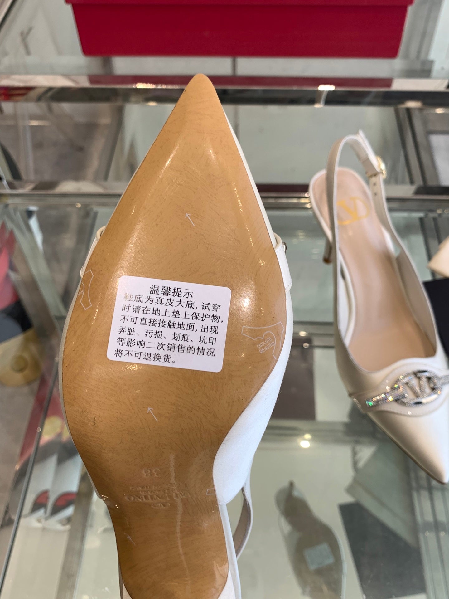 VT 25 High Heels Slingbacks White Cowhide 292351