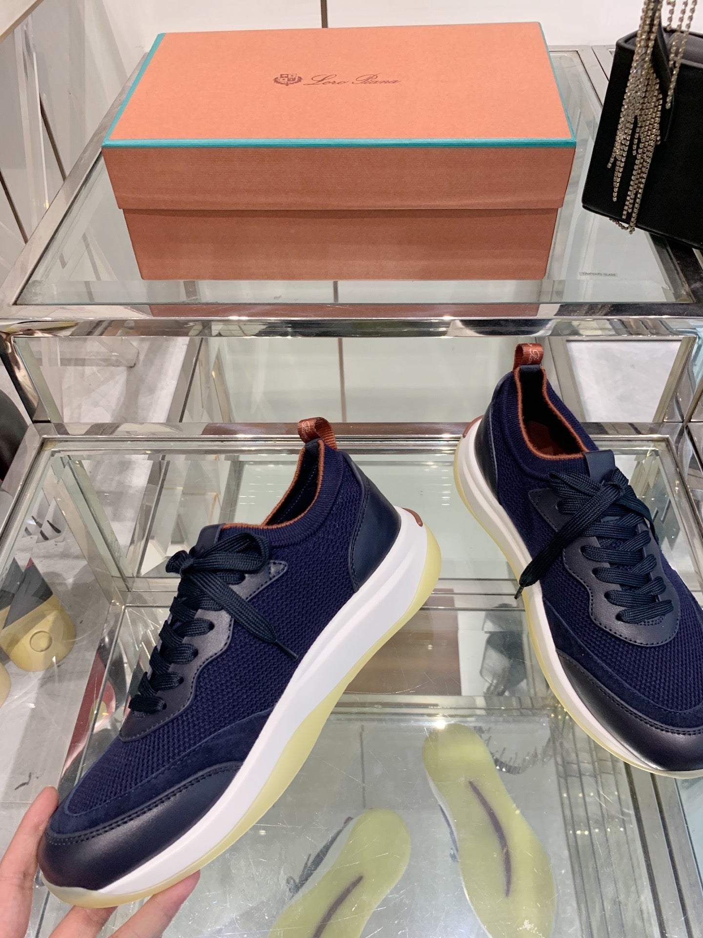 LP Flexy Walk Men's Sneaker Navy Blue Wool 307257