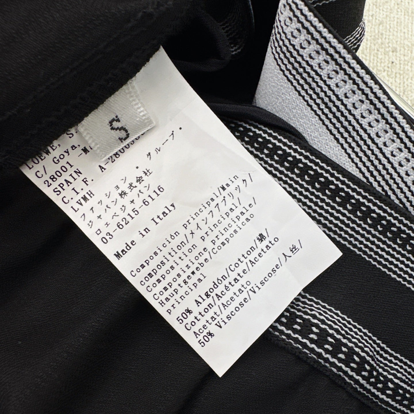 Loewe 25 Elastic Waist Pants Black Cotton