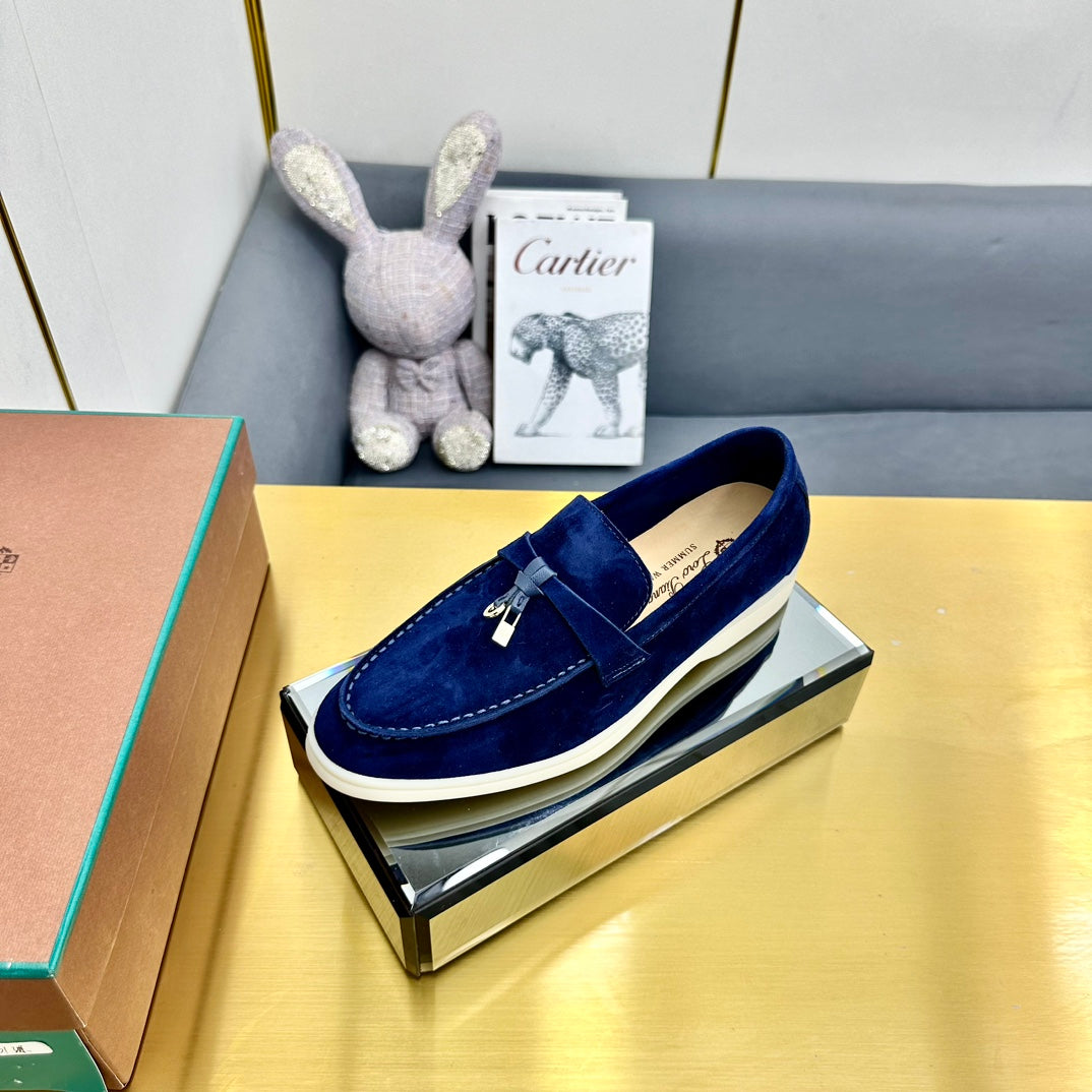 LP Summer Charms Walk Loafers Dark Blue Suede 994492