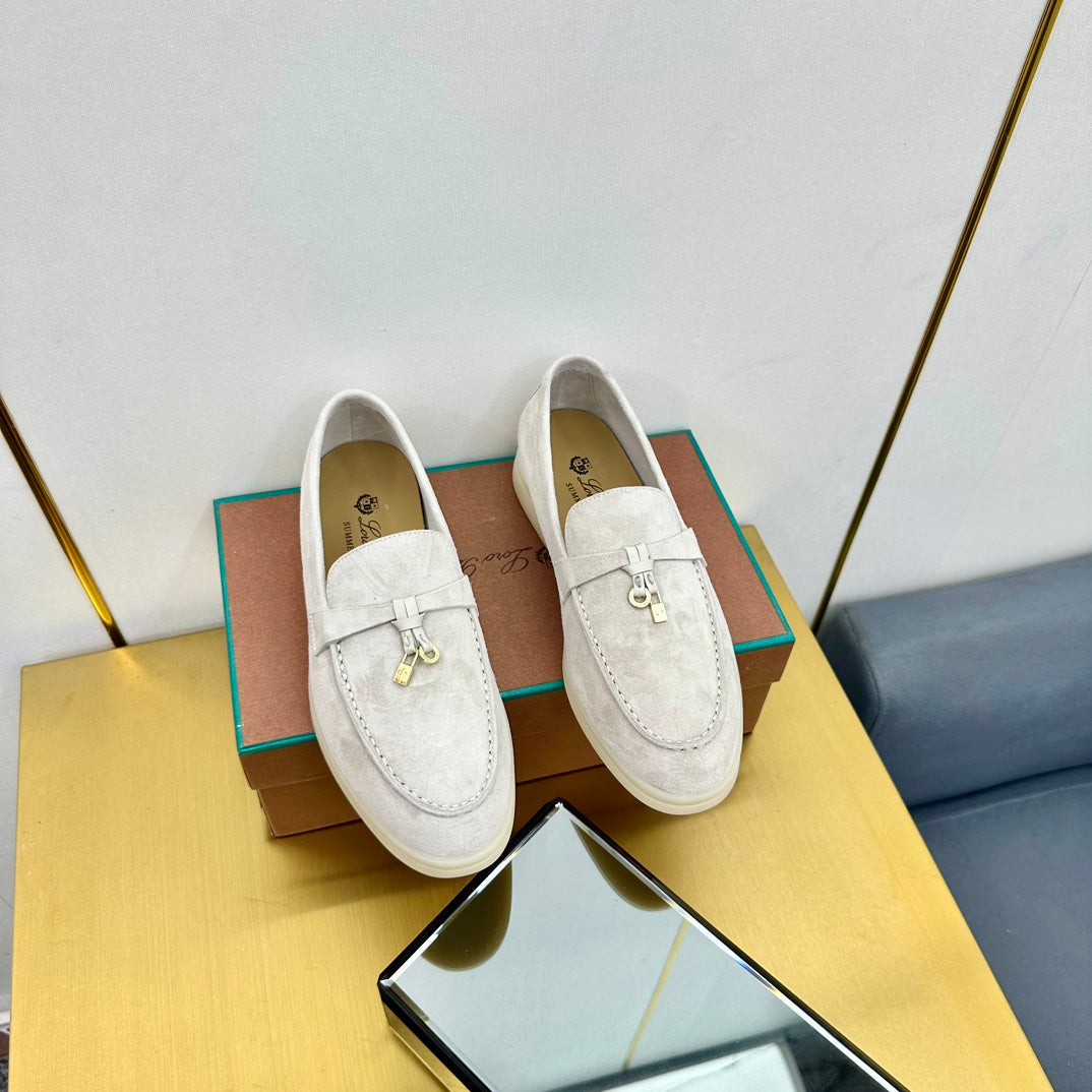 LP Summer Charms Walk Loafers White Suede 994496