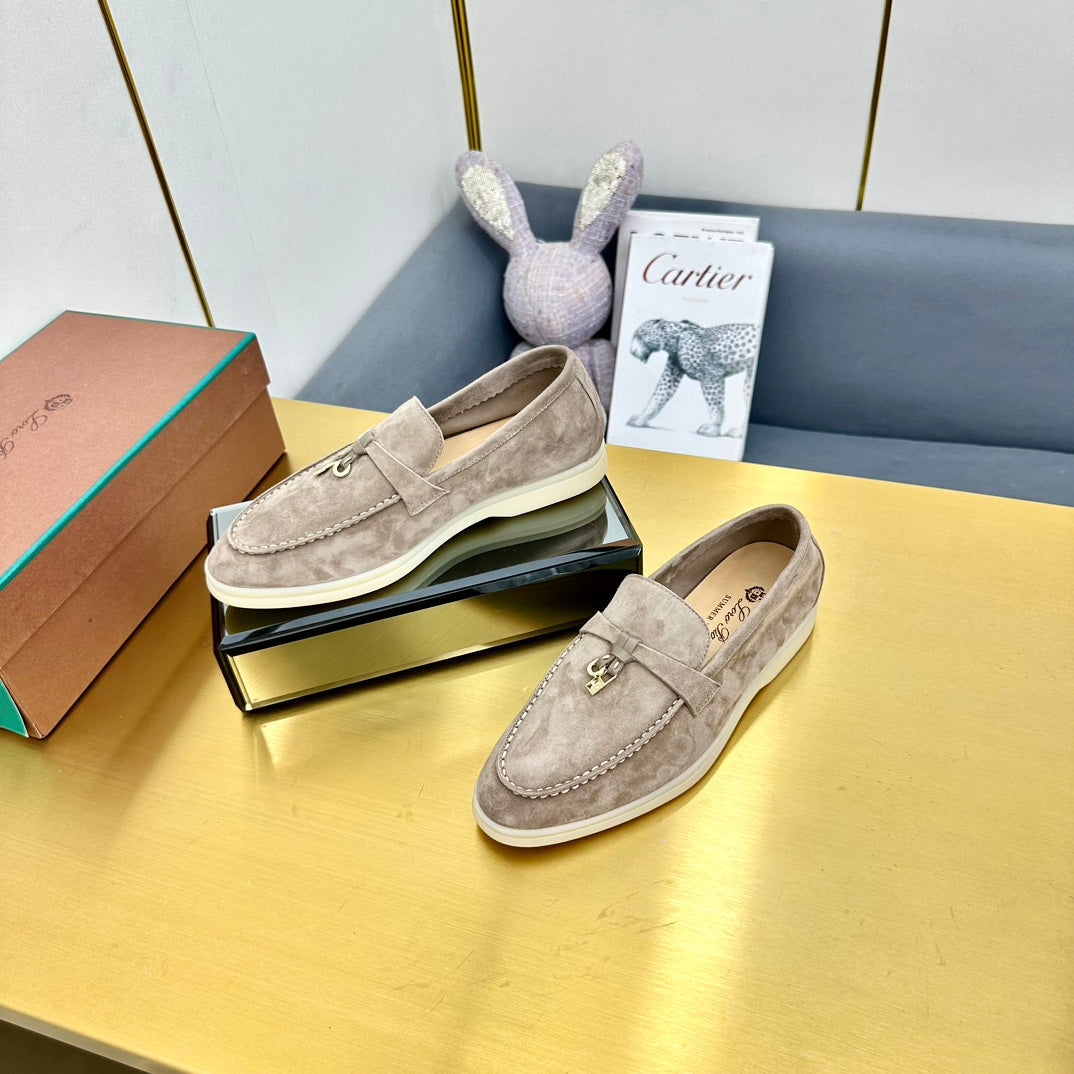 LP Summer Charms Walk Loafers Grey Beige Suede 994498