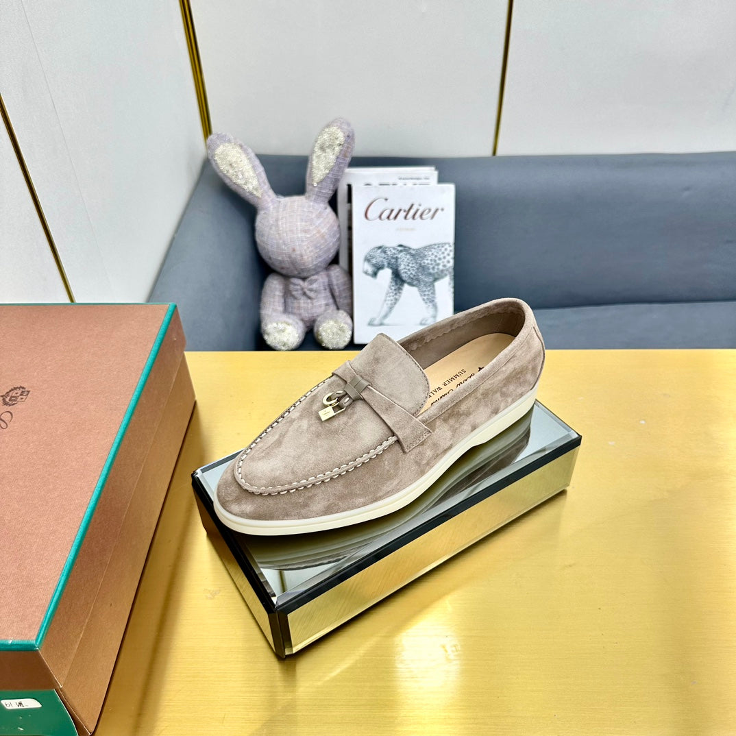 LP Summer Charms Walk Loafers Grey Beige Suede 994498