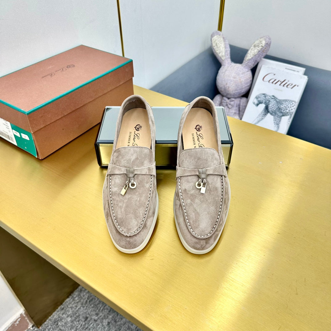 LP Summer Charms Walk Loafers Grey Beige Suede 994498