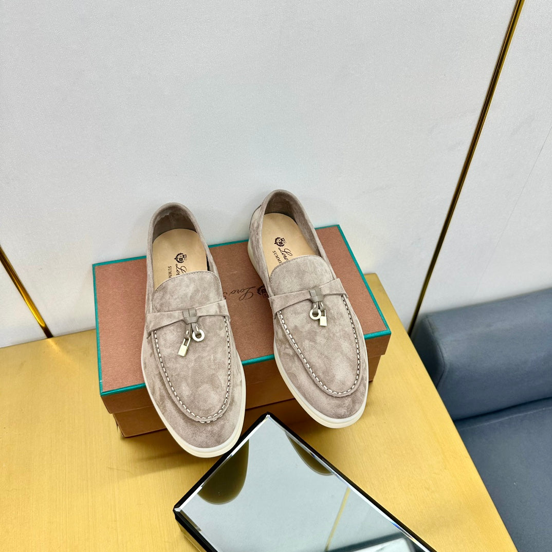 LP Summer Charms Walk Loafers Grey Beige Suede 994498